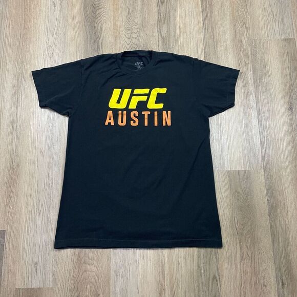 UFC Shirt Mens Large Black Fight Night Austin Texas MMA Fighting - Picture 1 of 9